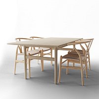 CH327 Table  Wishbone Chair