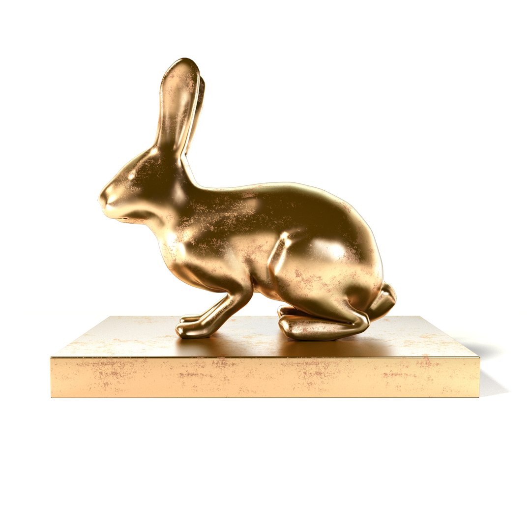 3D Golden Rabbit Model - TurboSquid 1903745