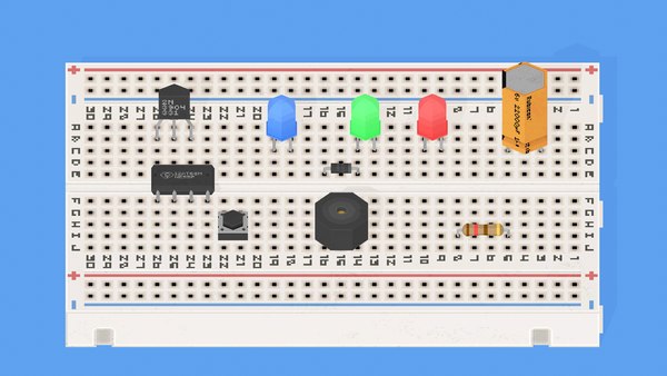 Breadboard with components lowpoly pixel art 3D - TurboSquid 1888594