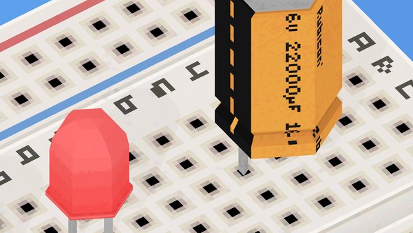 Breadboard with components lowpoly pixel art 3D - TurboSquid 1888594