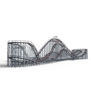 coney roller coaster 3d obj
