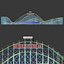 coney roller coaster 3d obj