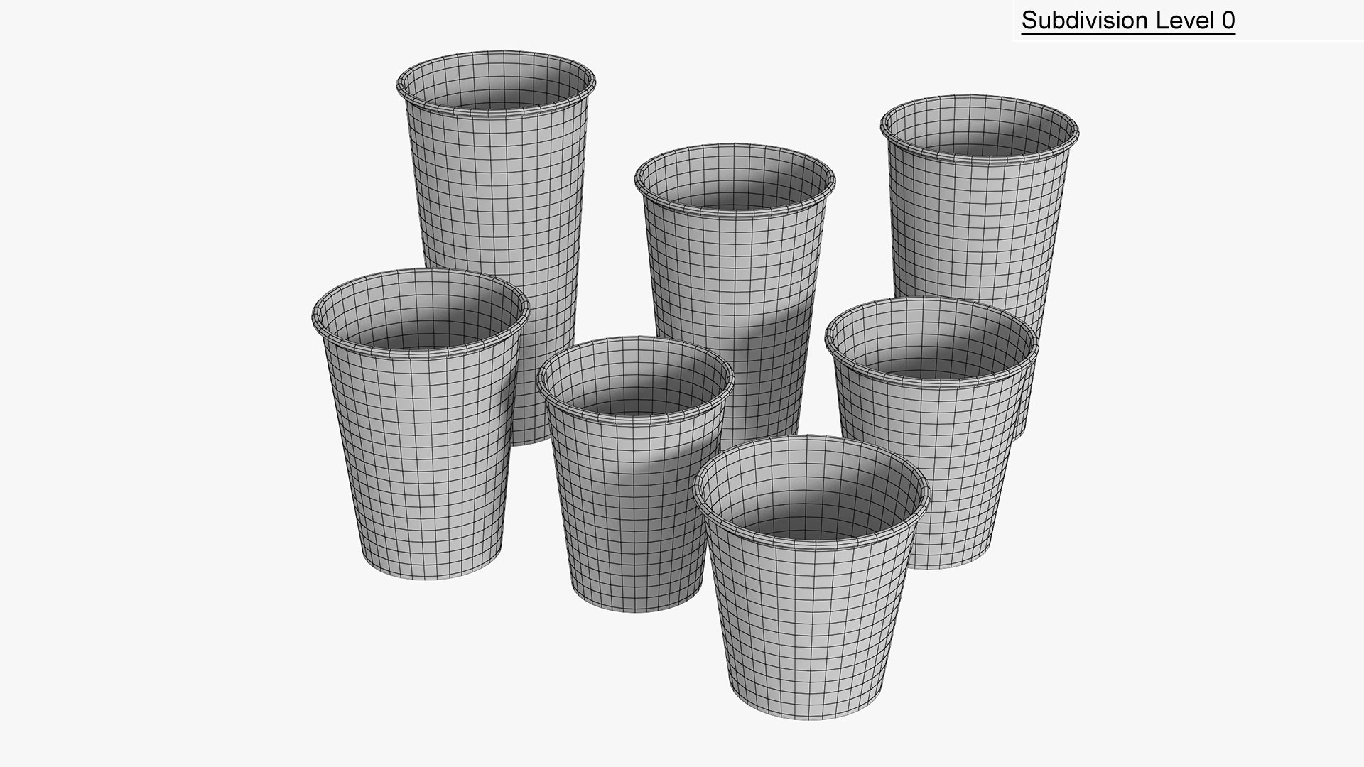 3D Paper Cups Set 03 - TurboSquid 1859699