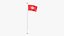 Hong Kong Flag Stand Pole Animated