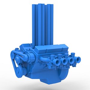 Engine V8 for Hot rod Version 3 Scale 1 to 25