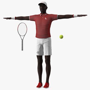 Black Elderly Man in Tennis Clothes T-Pose(1)