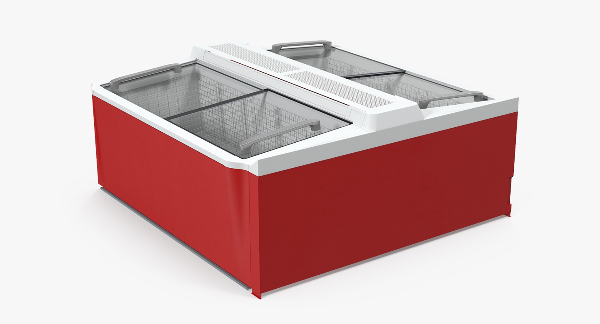 Sliding Glass Top Display Chest Freezer 3D Model 3D model preview