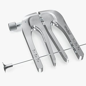3D Surgical Tendon Repair Guide Chrome model