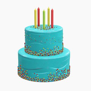 cake birthday candle 3D model