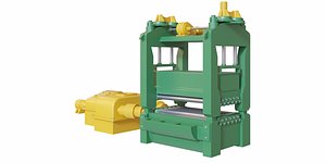 3D metal sheet straightening rolling model