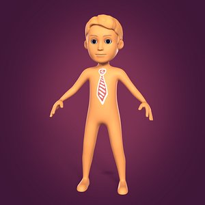 Cartoon Rigged Character - Man - Boy