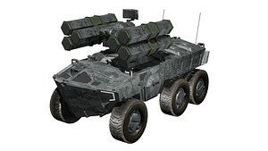3D Sci-fi Surface to air missile laucher