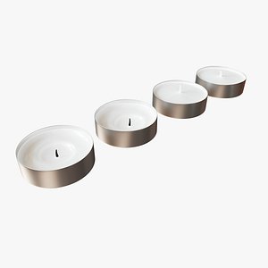 Tea Light Candles - New and Burnt - 3D Asset