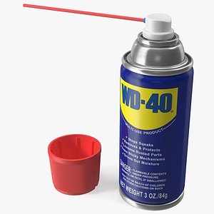 Opened WD 40 Multi Use Product Aerosol Spray 3D model