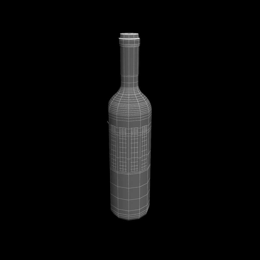 3d Wine Bottle Model