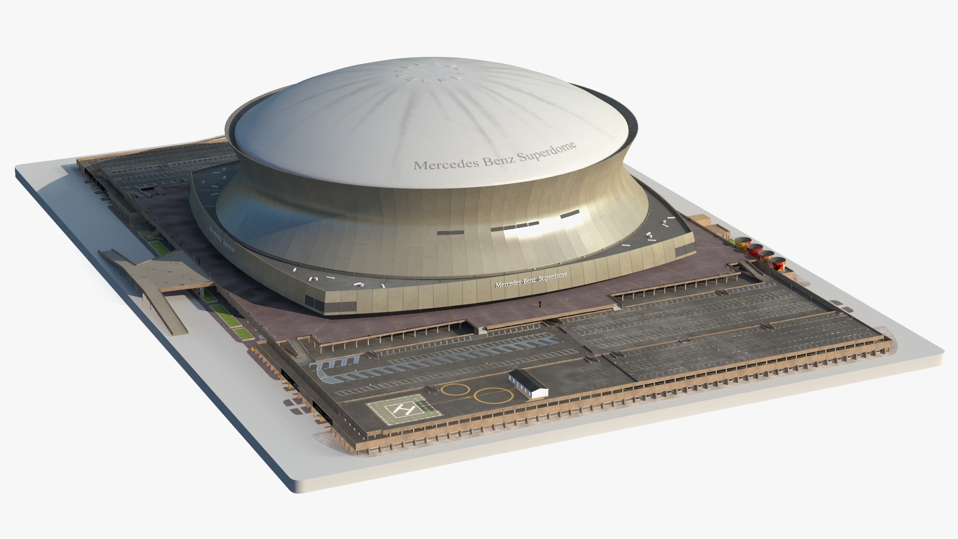 Stadium Mercedes Benz Superdome 3D model preview