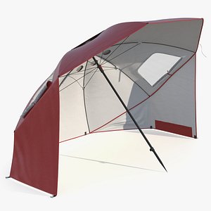 Beach Umbrella Tent Red