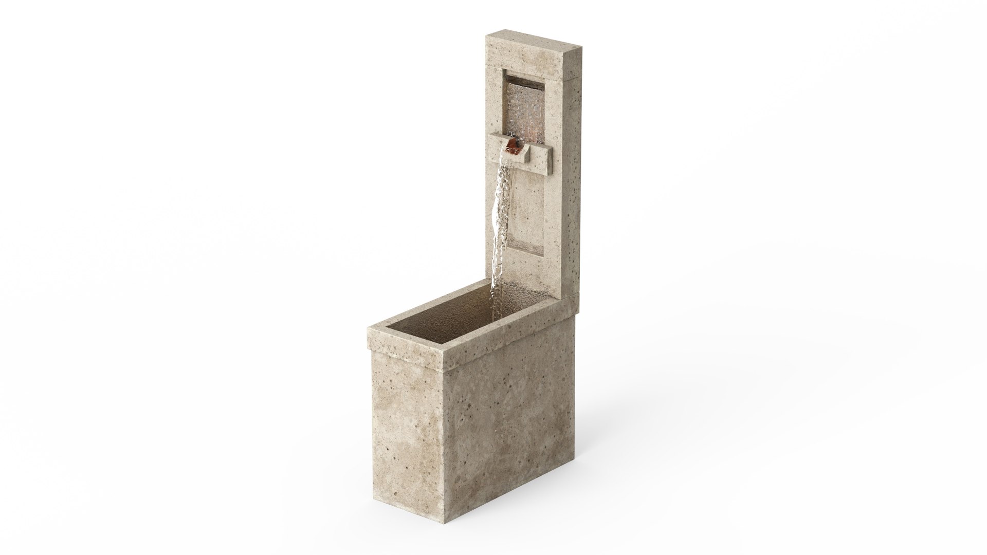 Garden Fountain 3D model preview
