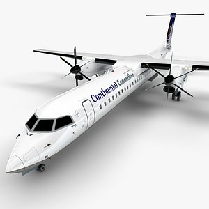 CONTINENTAL CONNECTION Bombardier DHC-8 Q400 Dash 8 L1496 3D model