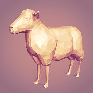 3D LowPoly Sheep model