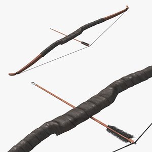 Traditional Bow Rigged for Cinema 4D model