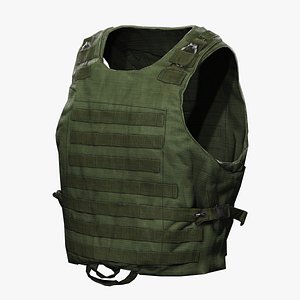 3D model Realistic Combat Vest- Game Ready 3D Model