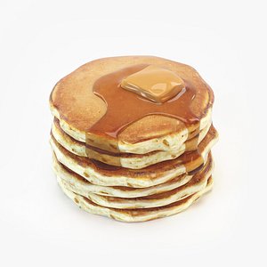 pancakes modeled v-ray 3D model