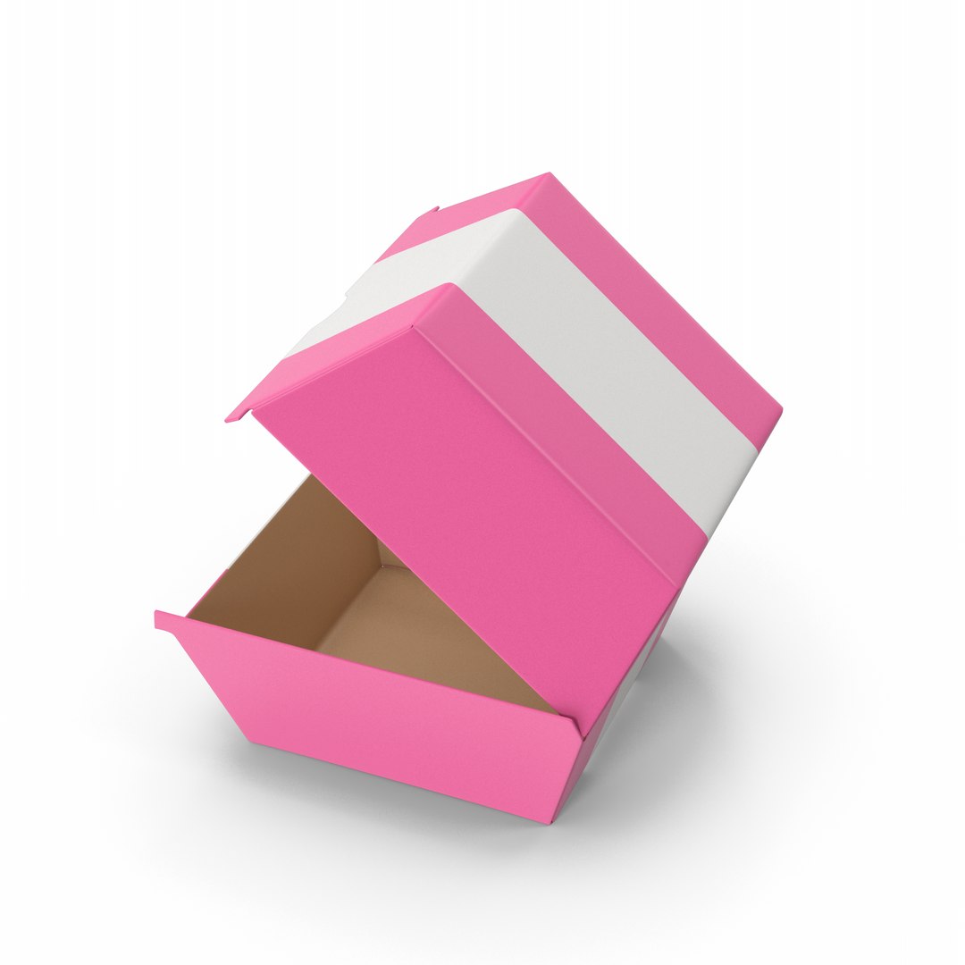Pink Burger Box 3D Model - TurboSquid 2050724