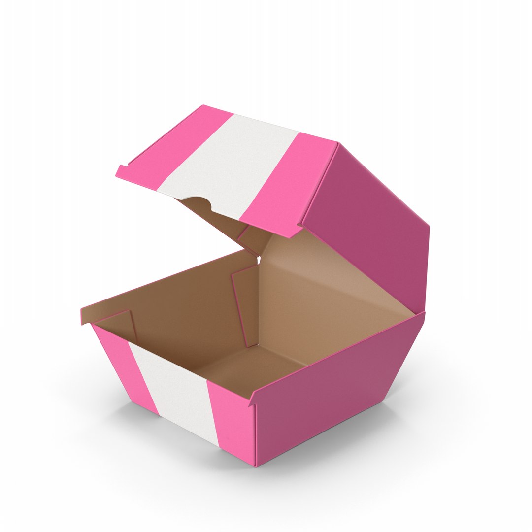 Pink Burger Box 3D Model - TurboSquid 2050724