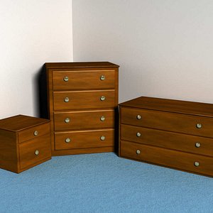 bedroom dresser drawers 3d max