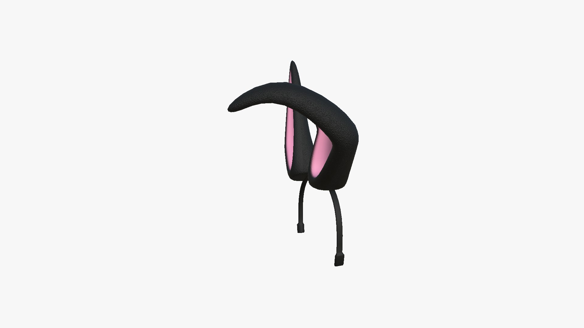 3D Furry Ears Tiara G01 Black - Headband Character Design - TurboSquid ...