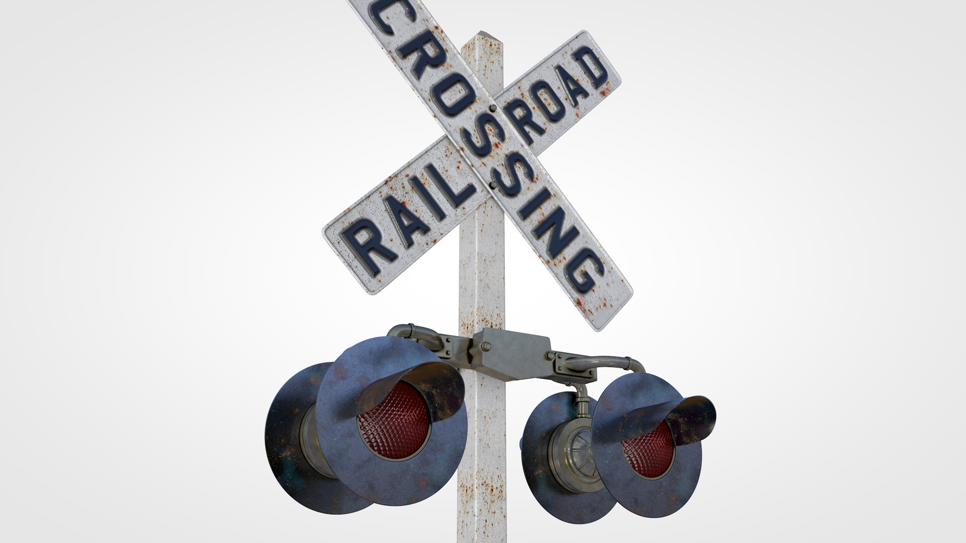 Railroad Crossing Sign 3D Model - TurboSquid 1902697