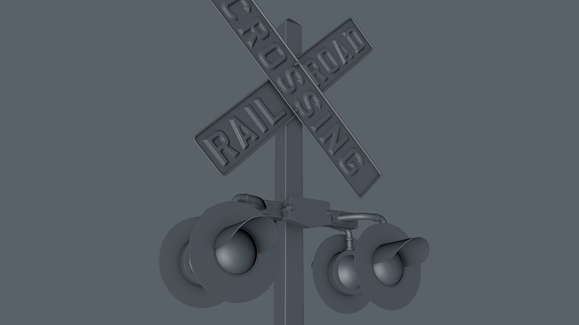 Railroad Crossing Sign 3D model - TurboSquid 1902697