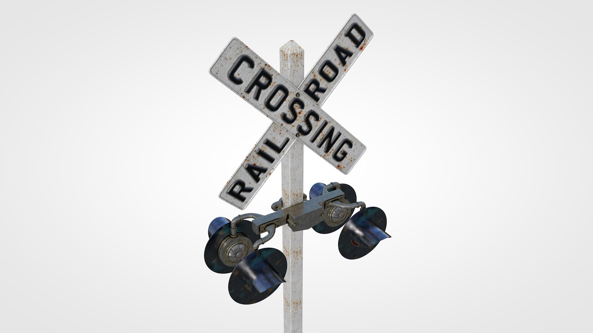 Railroad Crossing Sign 3D Model - TurboSquid 1902697