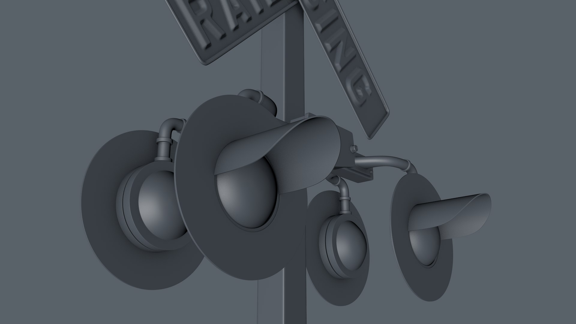 Railroad Crossing Sign 3D Model - TurboSquid 1902697