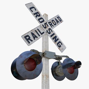 Railroad Crossing Sign 3D model