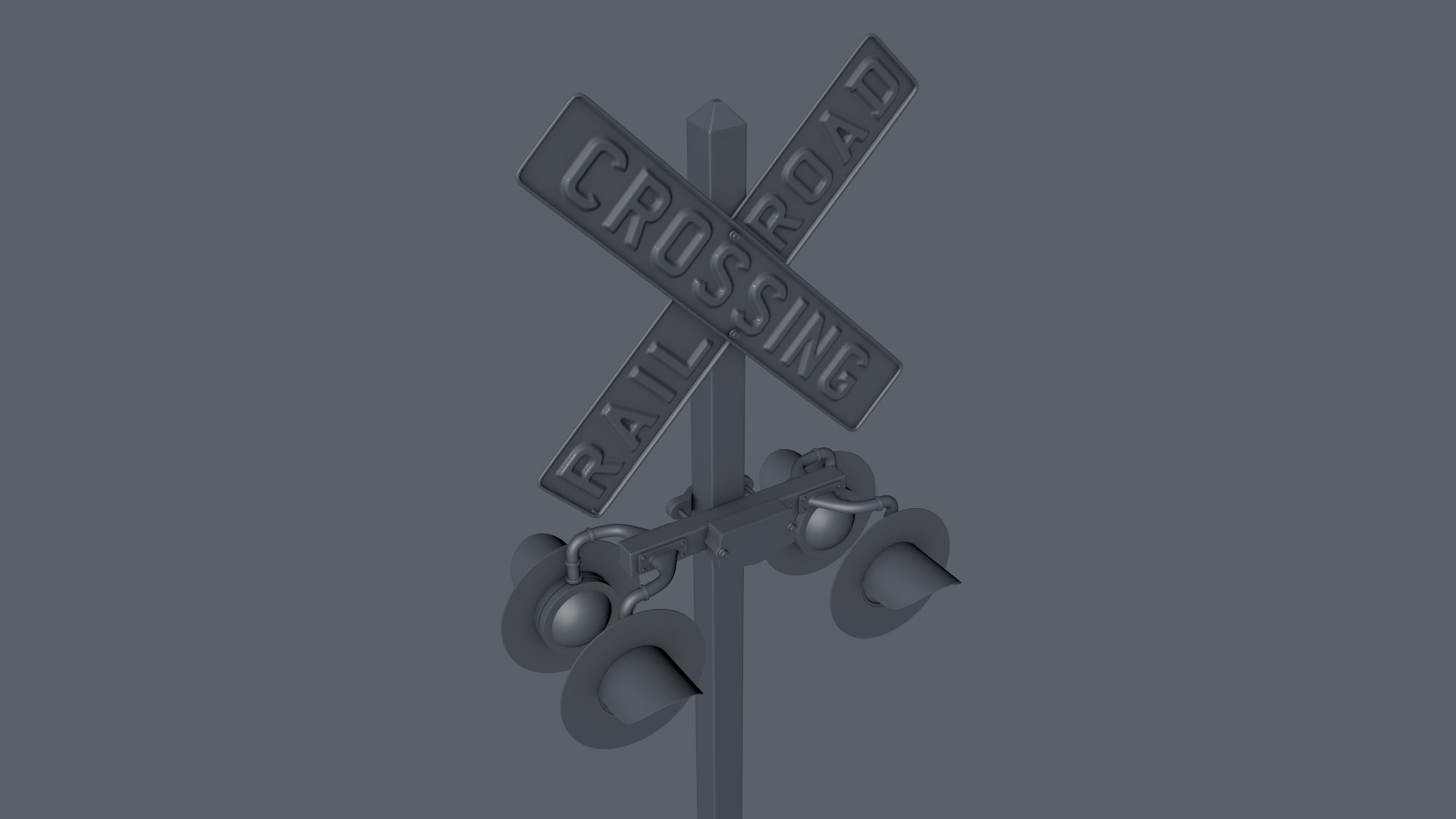 Railroad Crossing Sign 3D Model - TurboSquid 1902697