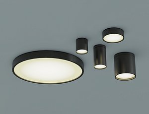 Low Poly Cylinder Down Light