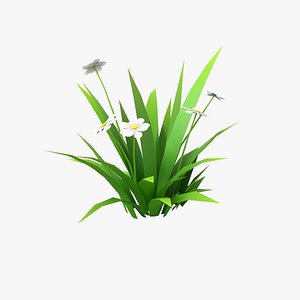 3D Cartoon Grass 07