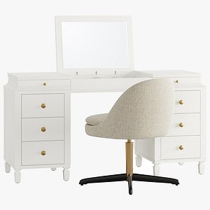 Charlotte Smart Flip-Top Vanity Desk