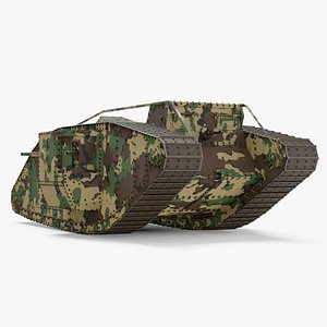 3D model Tank MK 4 Male Camouflage Color