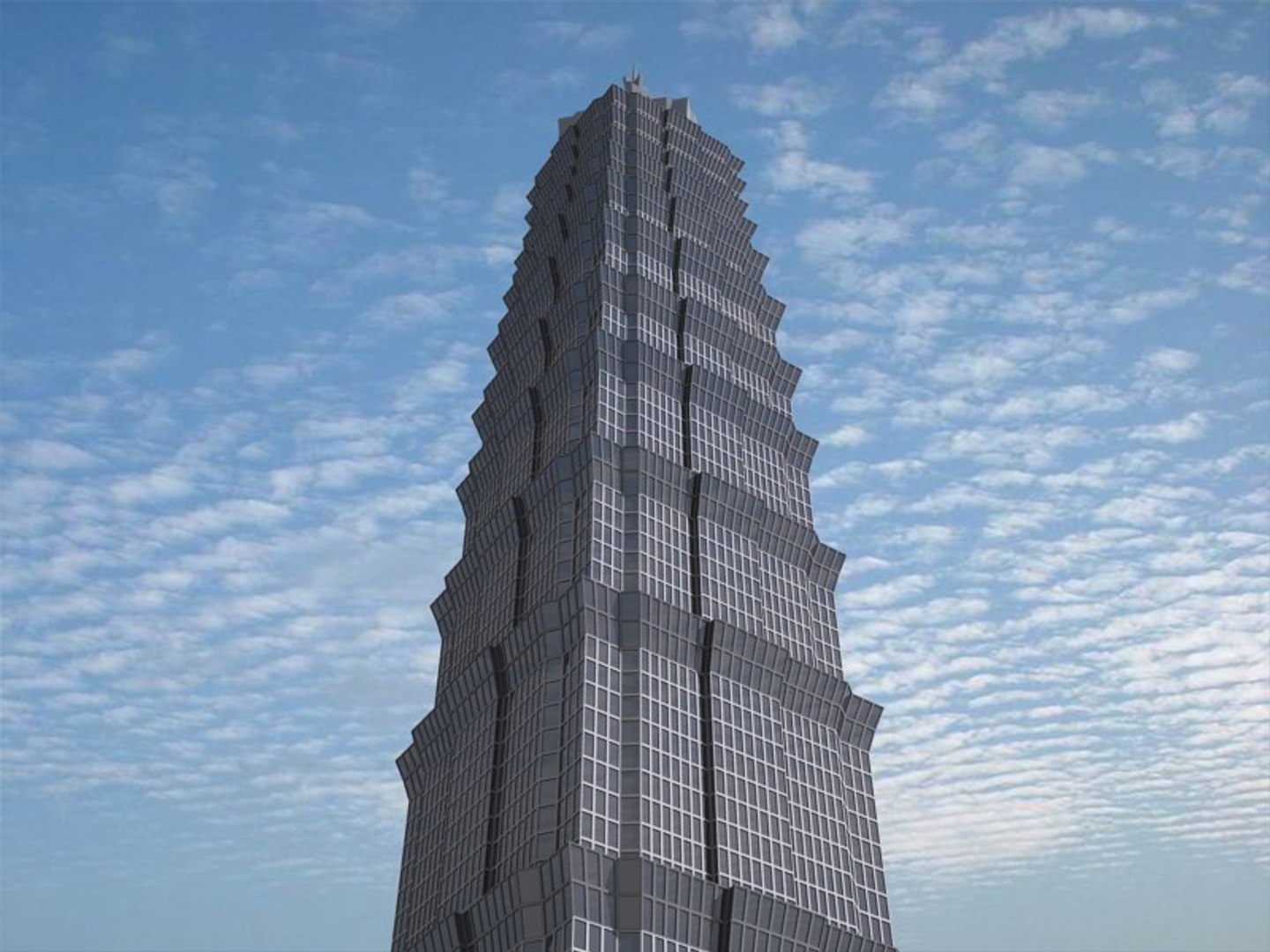 3d jin mao tower skyscrapers model