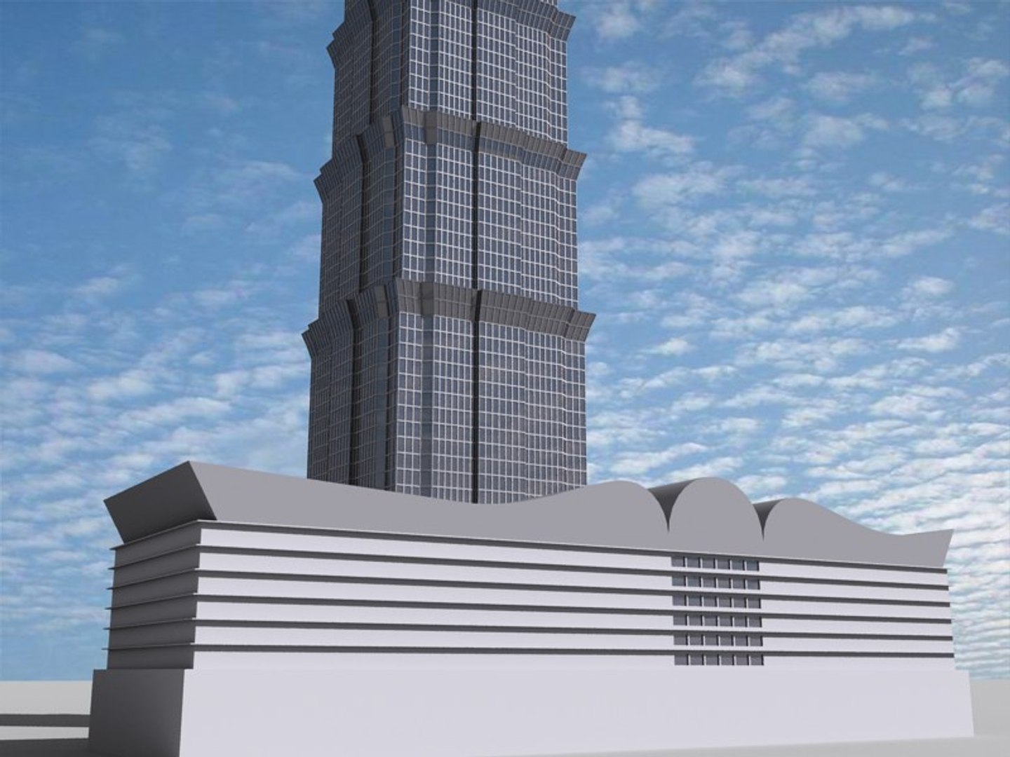 3d jin mao tower skyscrapers model