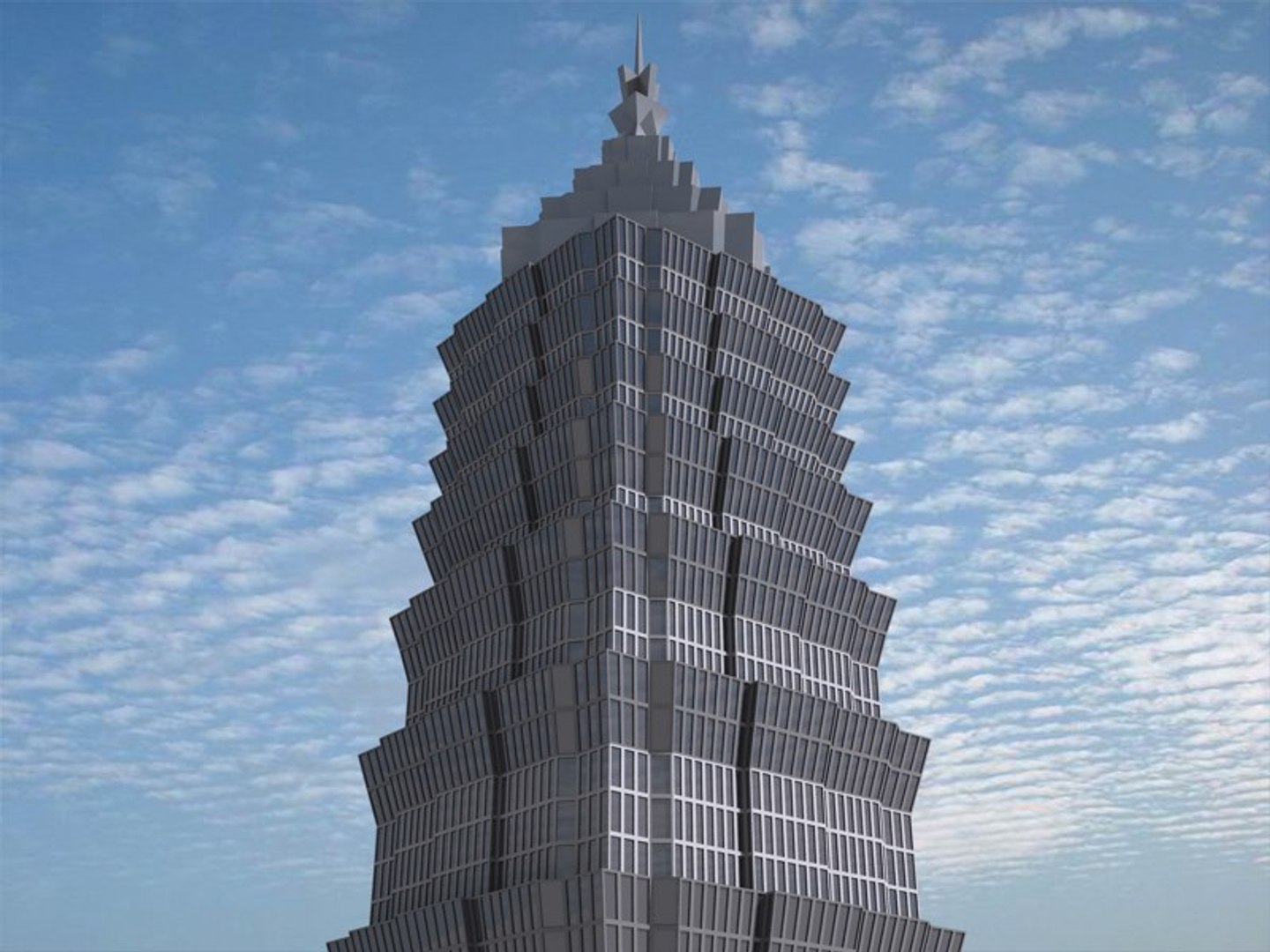 3d jin mao tower skyscrapers model