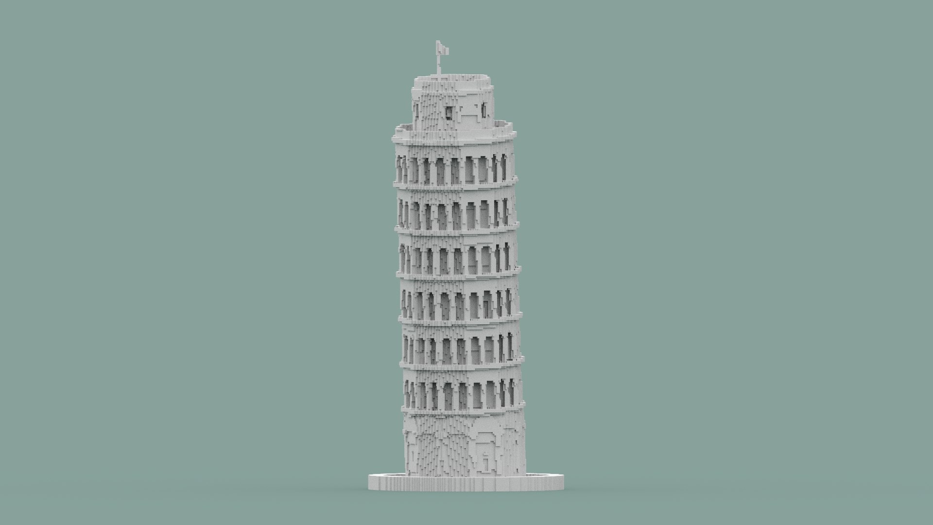 3D Voxel Pisa Tower https://p.turbosquid.com/ts-thumb/kg/bfmnqx/Nl/snap20220307141055/jpg/1646663004/1920x1080/fit_q87/15c0c4c0c1c9e509d684dc41e6f7b4f76d79c7dd/snap20220307141055.jpg