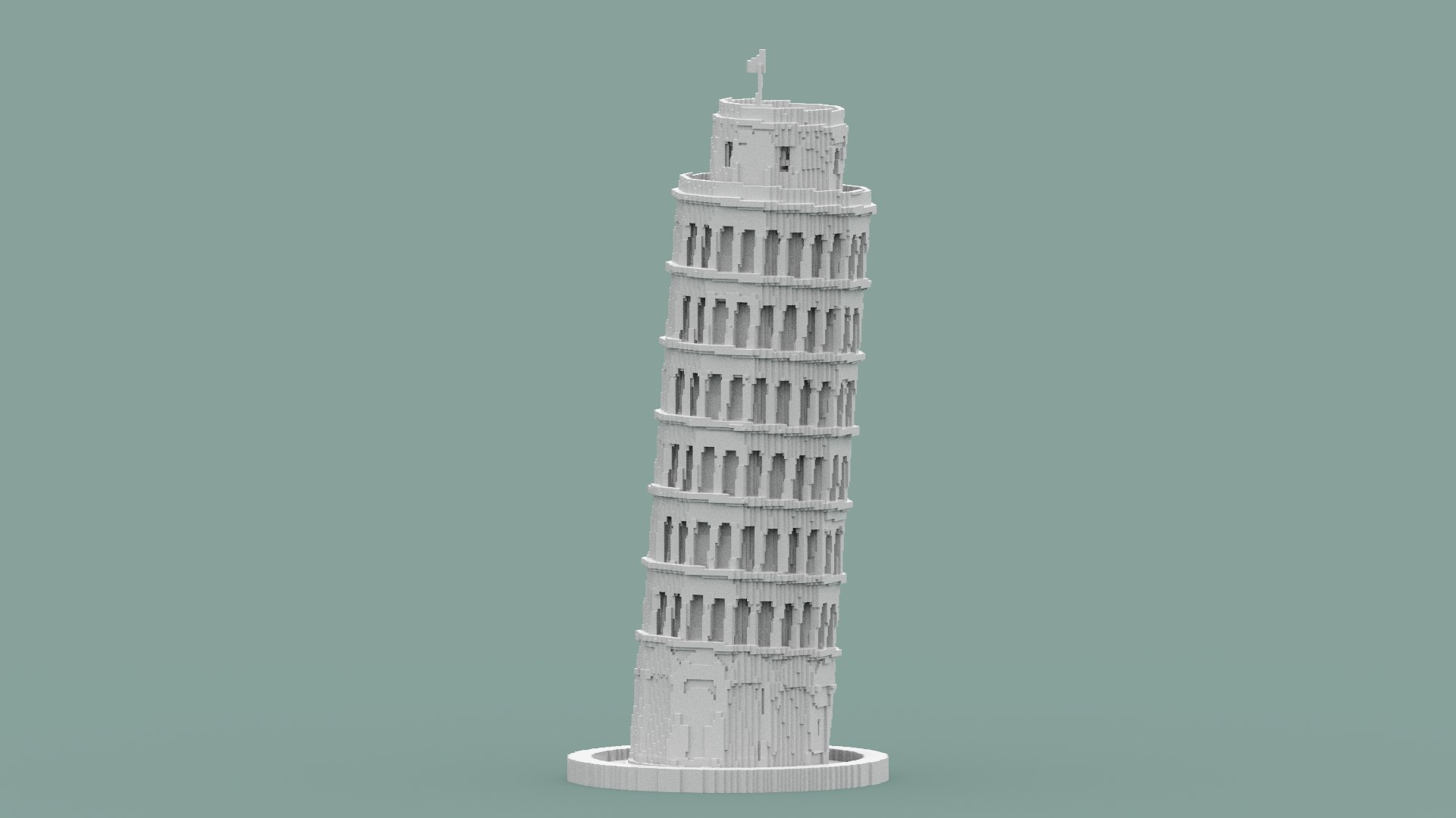 3D Voxel Pisa Tower https://p.turbosquid.com/ts-thumb/kg/bfmnqx/rP/snap20220307141338/jpg/1646663091/1920x1080/fit_q87/85eb81308bdc0f6539844a4e0c10e1ba0cac0277/snap20220307141338.jpg