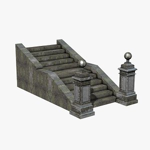 stone stairs 3d dxf