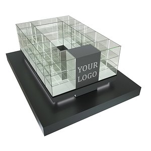 the outlet in a supermarket 3D model low poly