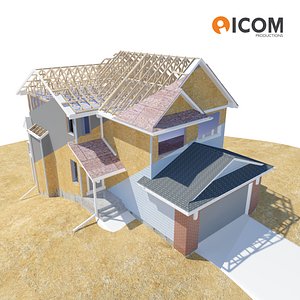 fully residential house 3d max