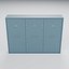 Painted Steel Locker Bank - 3 Doors - 2520 x 500 x 1800 mm